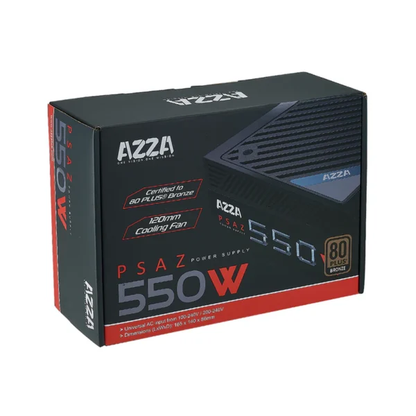 Azza PSAZ-550W power supply unit Zwart PSU / PC voeding - Afbeelding 4